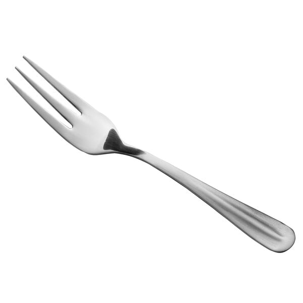 A Libbey stainless steel salad fork with a silver handle.