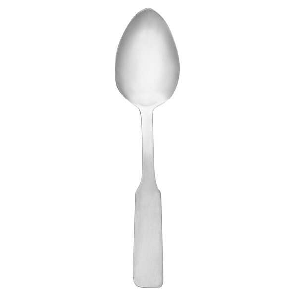 A Libbey stainless steel teaspoon with a silver handle.