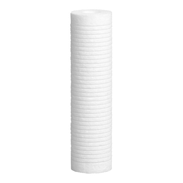 A 3M Aqua-Pure white plastic water filter cartridge.