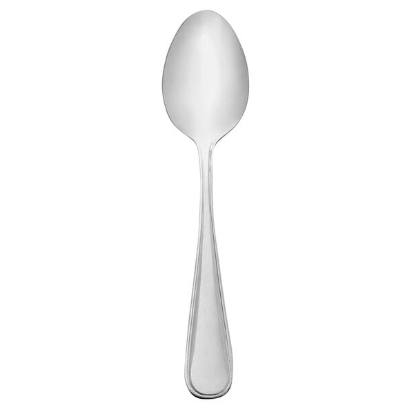 A Libbey stainless steel teaspoon with a silver handle.