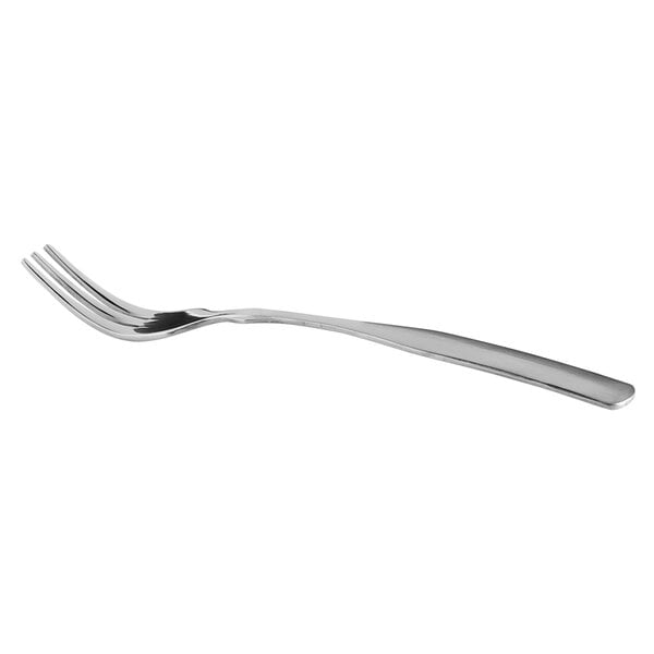 A Libbey stainless steel cocktail fork with a silver handle.