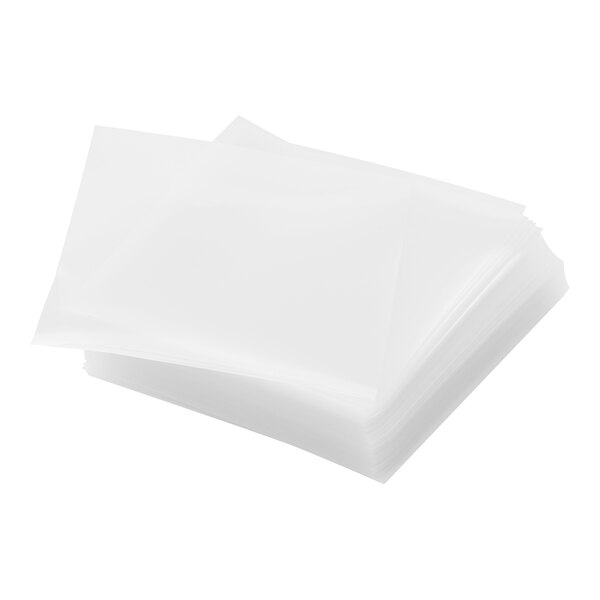 A stack of white plastic sheets.