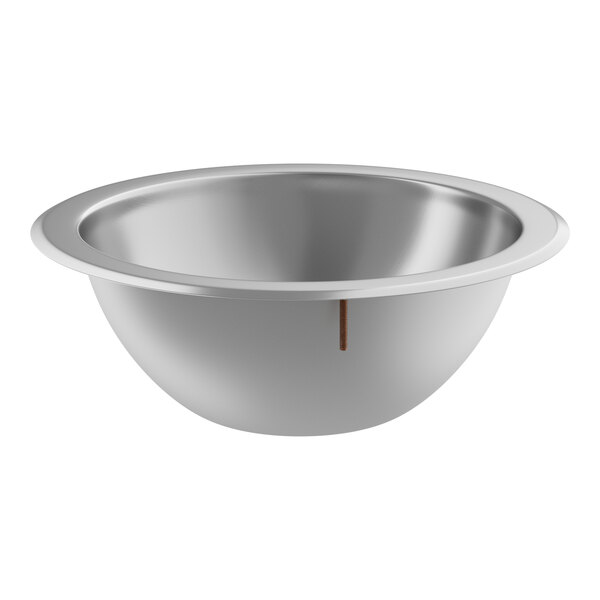 A stainless steel Vollrath sink bowl.