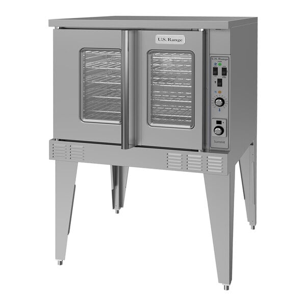 A U.S. Range Summit Series natural gas convection oven with a door.