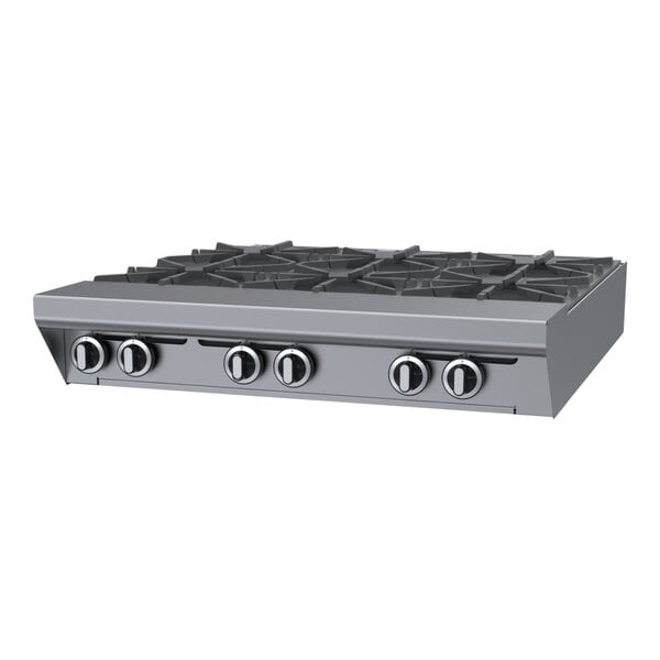 Garland MST43T-E NAT Master Sentry Series Natural Gas 6 Burner Modular Top 34" Range - 144,000 BTU