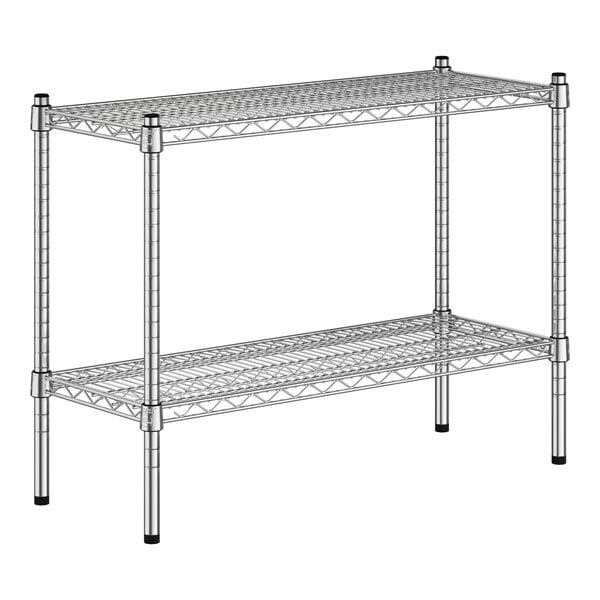 A Regency chrome wire shelving kit with two shelves.