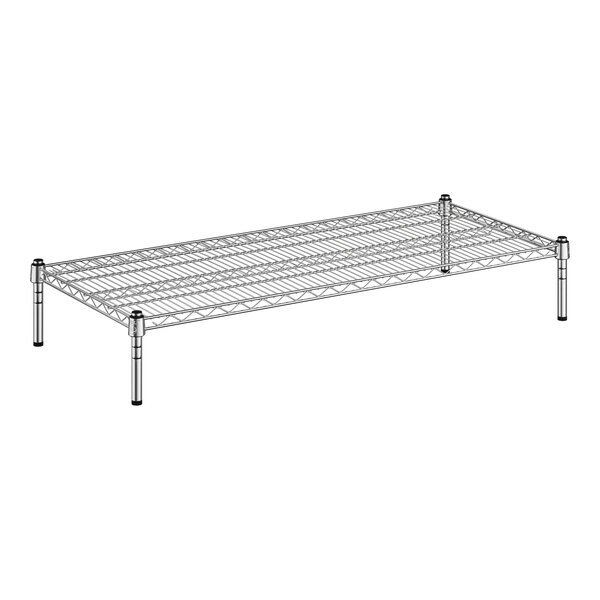 A Regency chrome wire dunnage shelf in a drawing.