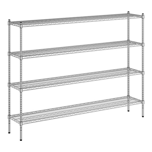 A wireframe of a Regency chrome 4-shelf kit.