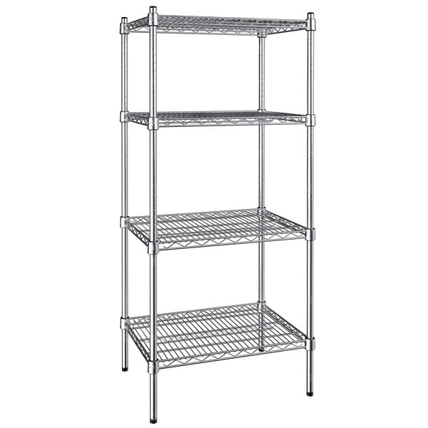 Garage Office Basement Shelter Useful at Home x 54 inch Office posts Restaurant Metal Bookshelf Children Shelter NSF Chrome Wire 4-Shelf Kit with 96 inch Kitchen 18 inch Playroom.