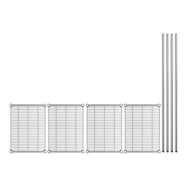 Regency 24 x 60 x 64 NSF Stainless Steel Stationary 4-Shelf Kit