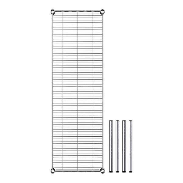 A metal grid with metal rods.