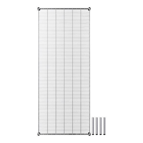 A metal grid with metal rods.