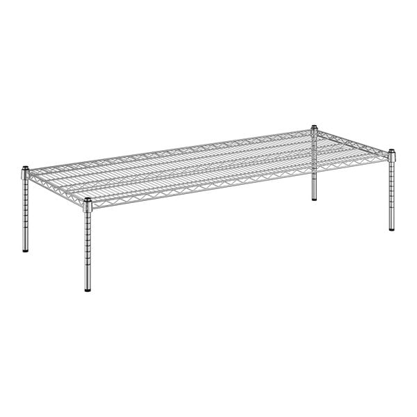 A wireframe metal shelf from Regency.