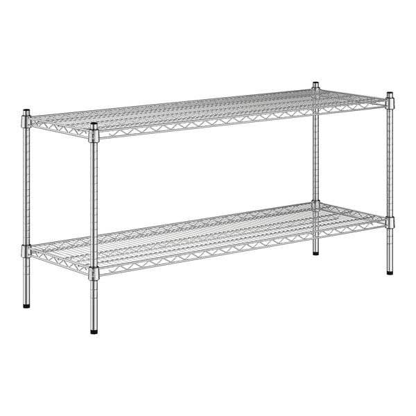 A Regency chrome wire shelf kit with two shelves.