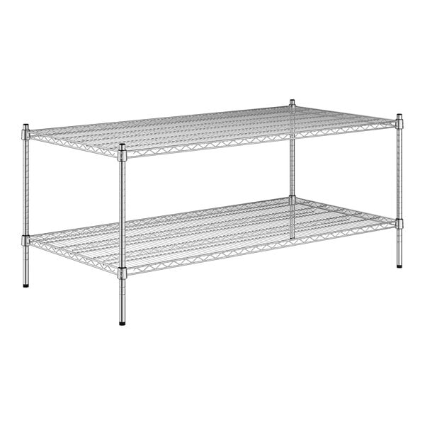 A Regency chrome wire shelf kit with two shelves.