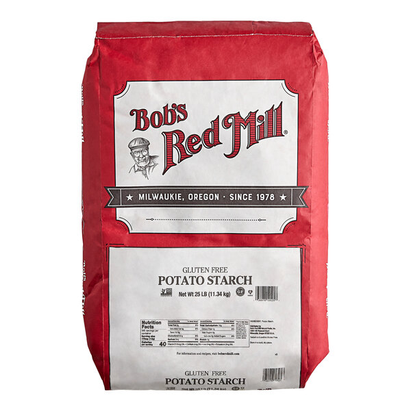 A 25 lb bag of Bob's Red Mill gluten-free potato starch.
