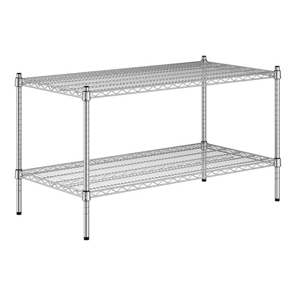 A Regency chrome wire shelf kit with two shelves.