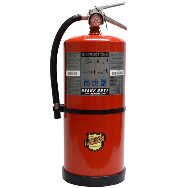 a close-up of a fire extinguisher