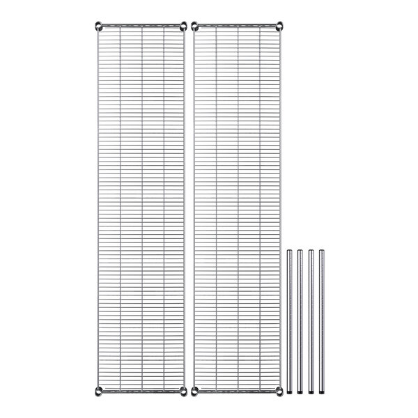 A Regency chrome wire shelf kit with two shelves.