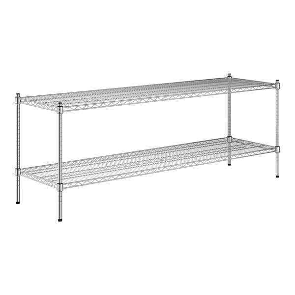 A chrome Regency wire shelf kit with two shelves.