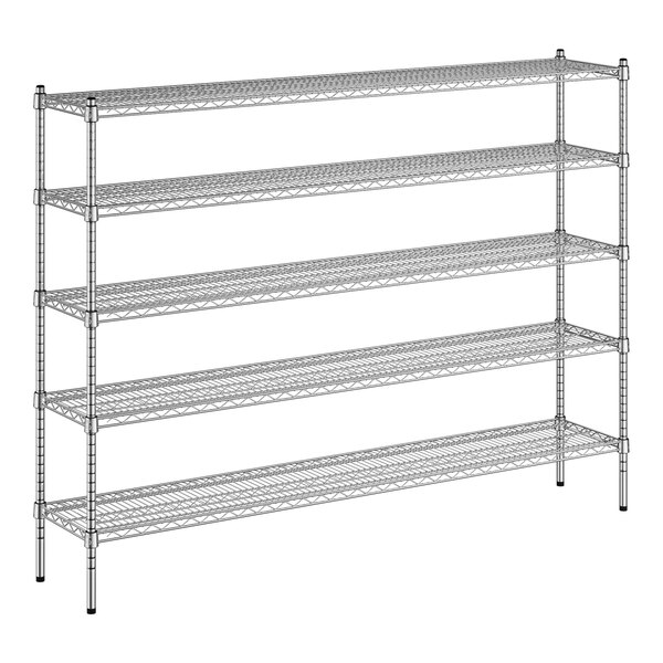 A wireframe of a Regency chrome 5-shelf kit.