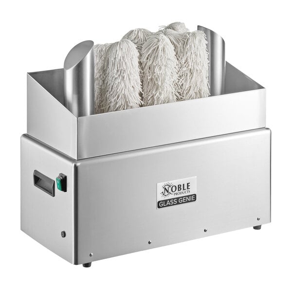 Noble Warewashing GP1600 Glass Genie Commercial Eight Brush Electric Glass Polisher - 120V, 1600W