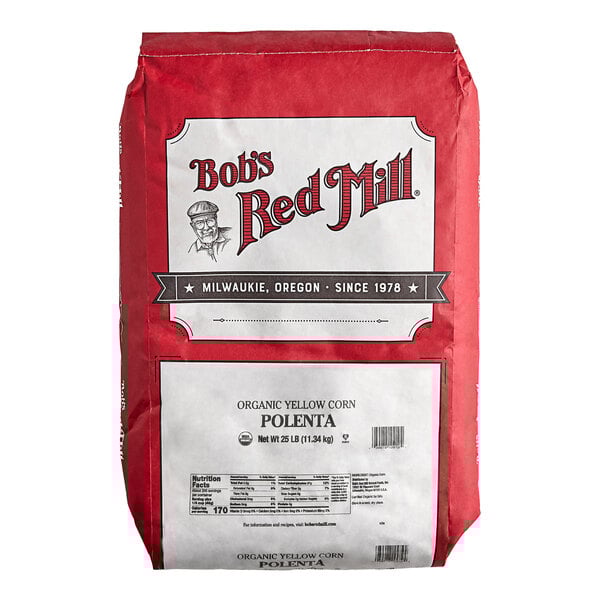 A 25 lb. bag of Bob's Red Mill organic yellow corn grits or polenta.