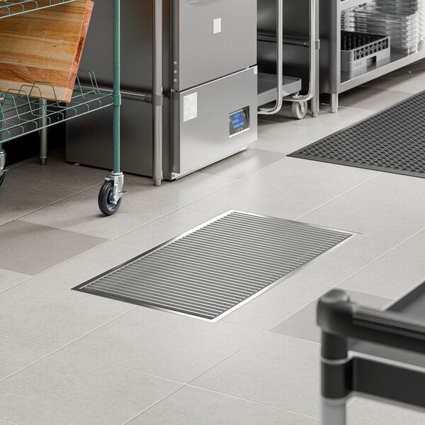 Regency FTG-2442 24" x 42" 14-Gauge Stainless Steel Floor Trough with Grate