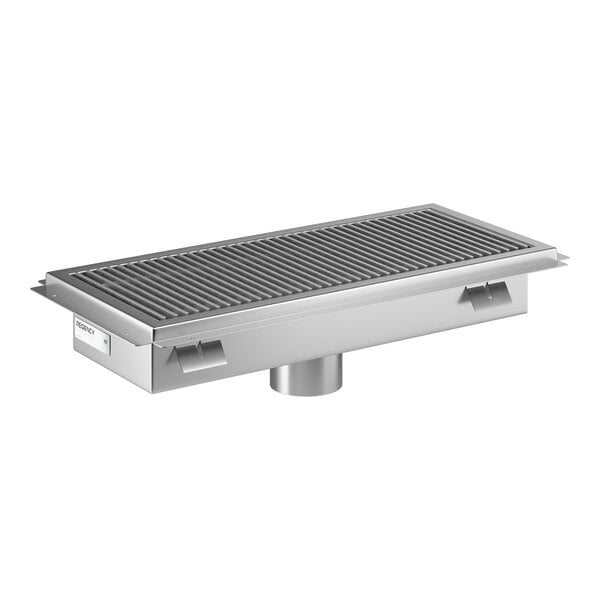 Regency 12" x 30" 14-Gauge Stainless Steel Floor Trough with Grate