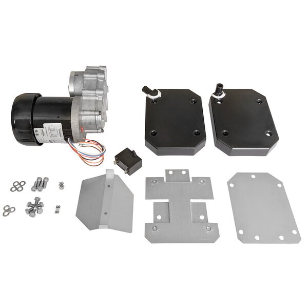 A white rectangular Hoshizaki gear motor with screws and holes.