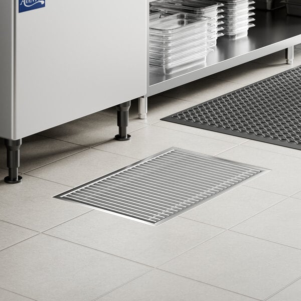 Regency FTG-1830 18" x 30" 14-Gauge Stainless Steel Floor Trough with Grate
