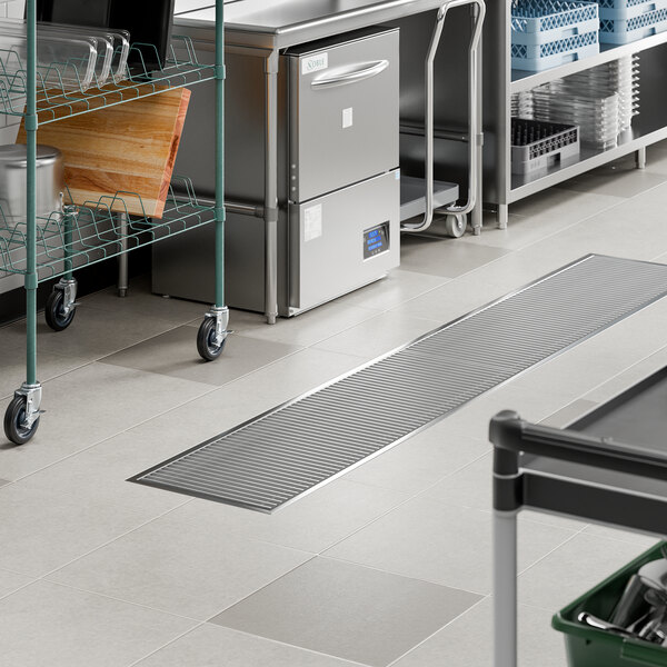 Regency FTG-18108 18" x 108" 14-Gauge Stainless Steel Floor Trough with Grate