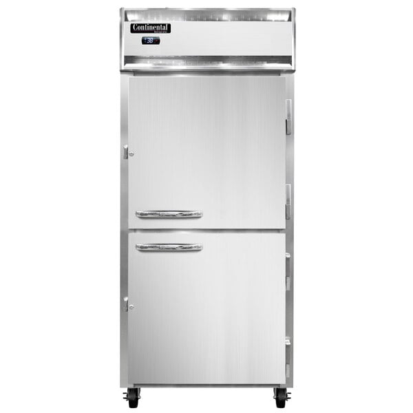 a white refrigerator with a handle