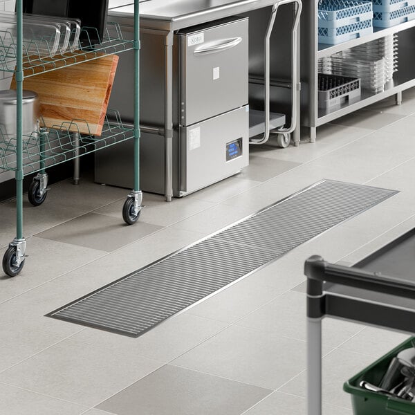 Regency FTG-1896 18" x 96" 14-Gauge Stainless Steel Floor Trough with Grate