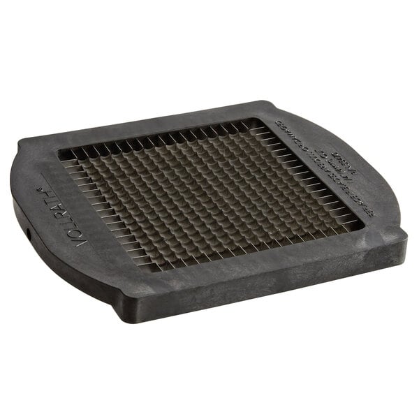 a black square object with metal grate