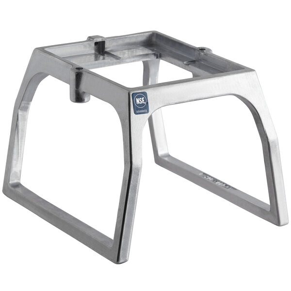 A Vollrath metal frame for a food processor with legs.