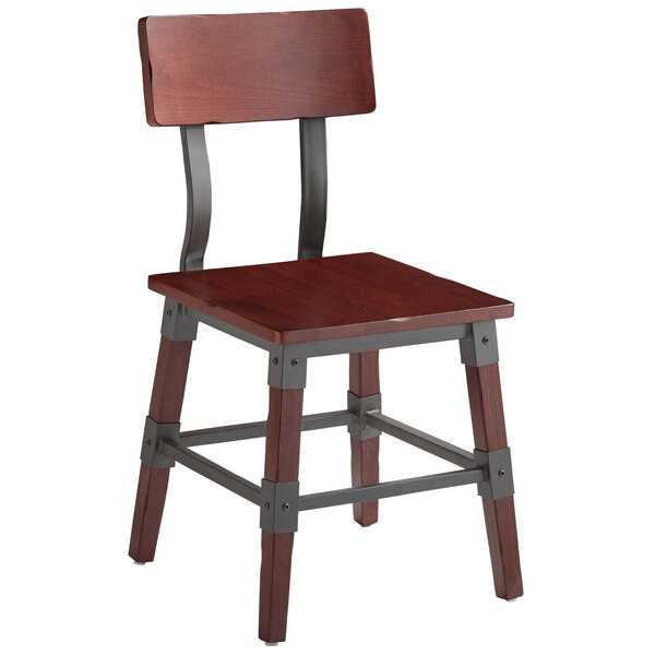 Lancaster Table & Seating Unassembled Wooden Booster Seat with Dark  Mahogany Finish
