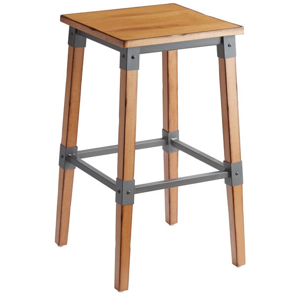 Wood backless counter discount stools