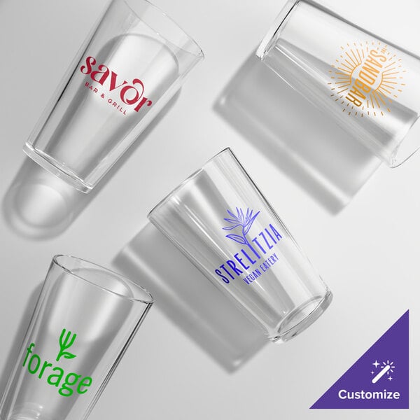 Arcoroc 14 oz. Customizable Rim Tempered Mixing Glass by Arc Cardinal - 24/Case