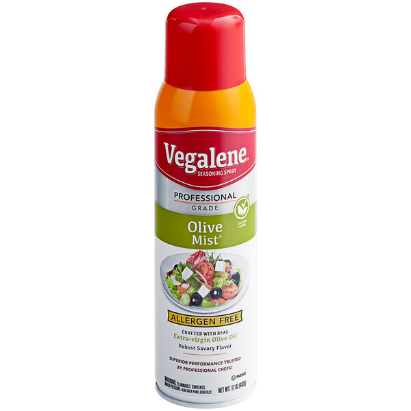A can of Vegalene Olive Mist spray.