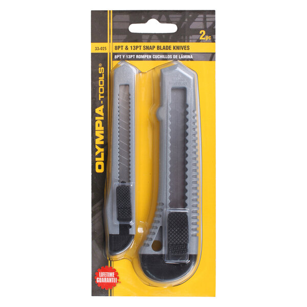 Olympia Tools 33-025 2-Piece Snap-Off Utility Knife Set with (1) 9 mm ...