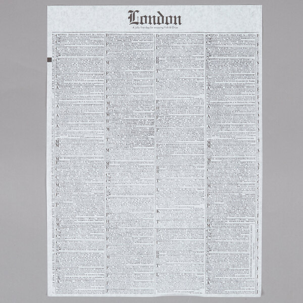 A Bagcraft Packaging newsprint paper with black text.