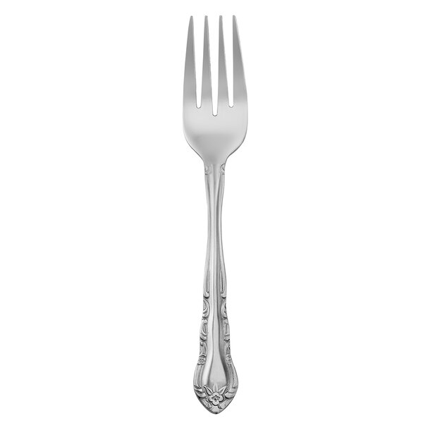 A Walco Discretion stainless steel salad fork with a silver handle.