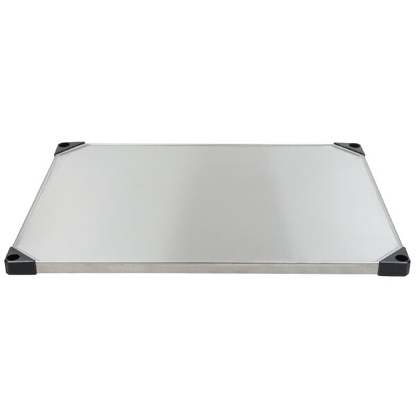 A Metro stainless steel flat shelf.