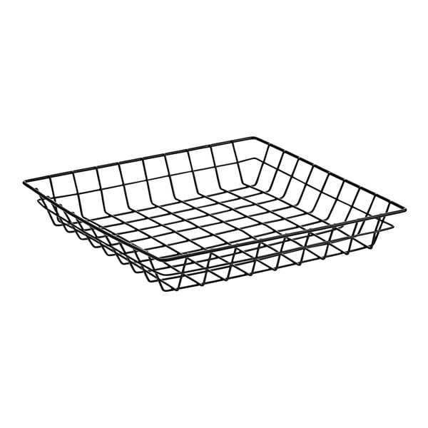 An American Metalcraft black square wire basket.