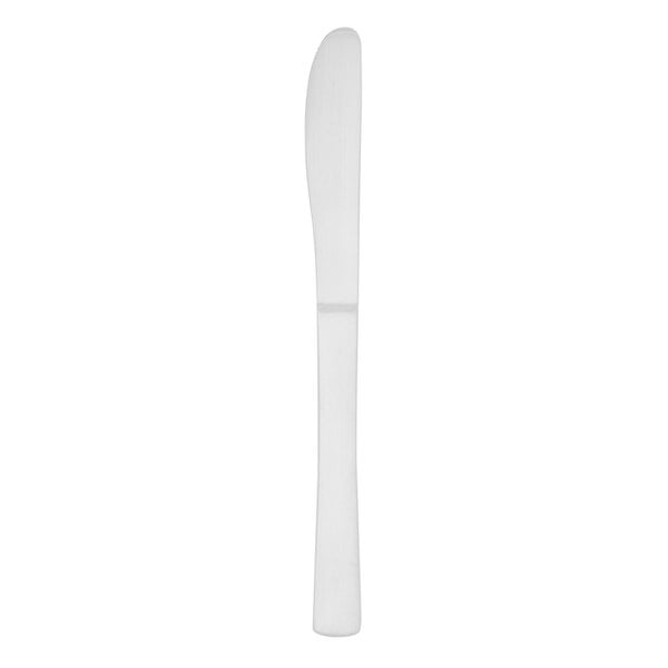 A Walco Copenhagen stainless steel dinner knife with a white background.