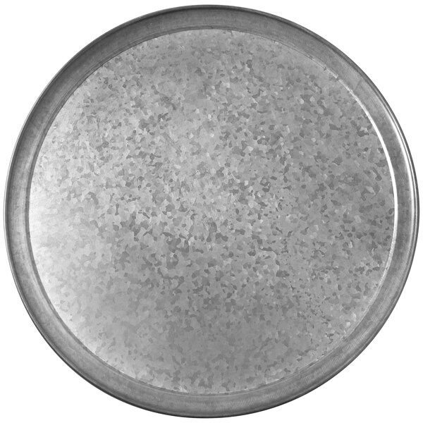 An American Metalcraft galvanized metal pizza tray.