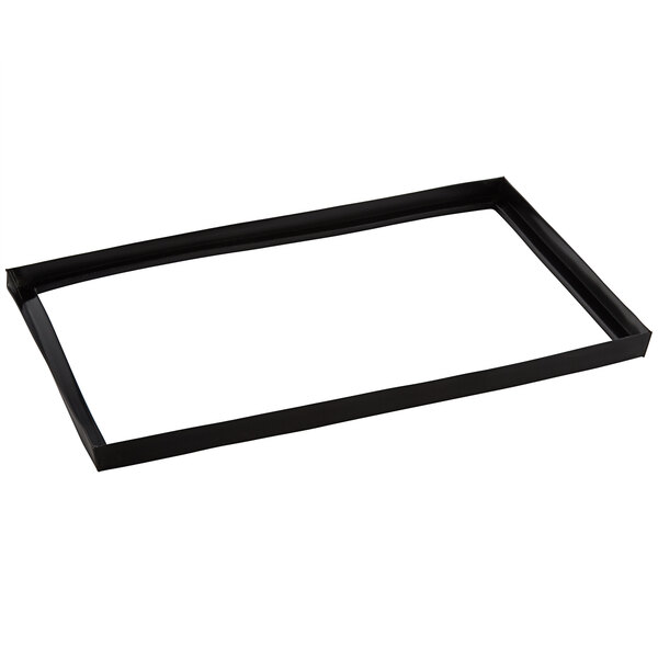 a black rectangular object with a white background