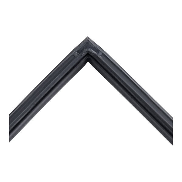 A black corner of a Rational door gasket.