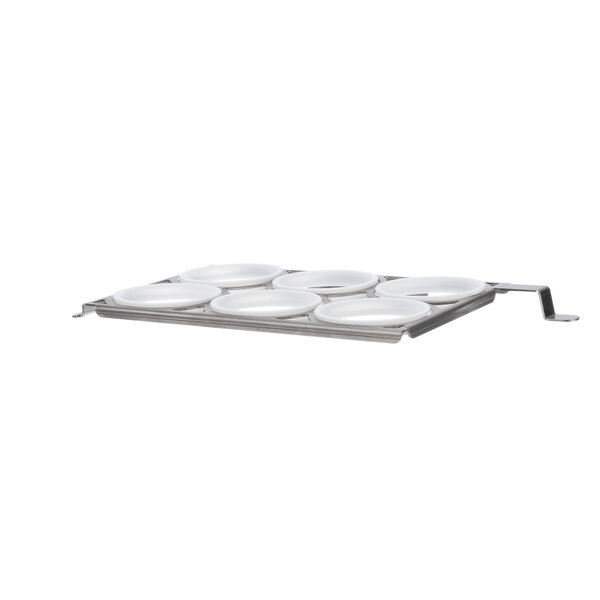 a plate on a tray